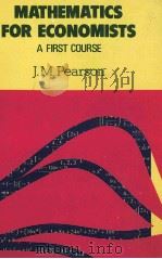 MATHEMATICS FOR ECONOMISTS A FIRST COURSE（1981 PDF版）