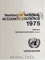 YEAR OF NATIONA LACCOUNTS STATISTICS 1975 VOLUME 2 1976 PDF电子版封面