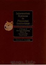 INFORMATION SYSTEMS IN FINANCIAL INSTITUTIONS A GUIDE TO STRATEGIC PLANNING BASED ON THE JAPANESE EX（1983 PDF版）