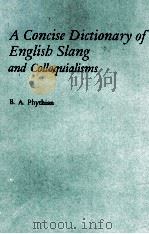 A CONCISE DICTIONARY OF ENGLISH SLANG AND COLLOQUIALISMS（1976 PDF版）