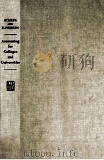 ACCOUNTING FOR COLLEGES AND UNIVERSITIES THIRD EDITION 1978 PDF电子版封面 0807103888