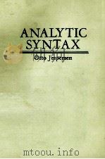 ANALYTIC SYNTAX（ PDF版）