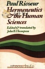 PAUL RICOEUR HERMENEUTICS AND THE HUMAN SCIENCES 1981 PDF电子版封面 0521280028