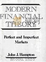 MODERN FINANCIAL THEORY:PERFECT AND IMPERFECT MARKETS（1981 PDF版）