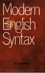 MODERN ENGLISH SYNTAX 1979 PDF电子版封面