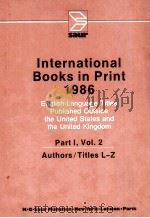 INTERNATIONAL BOOKS IN PRINT 1986（1979 PDF版）