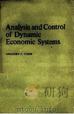 ANALYSIS AND CONTROL OF DYNAMIC ECONOMIC SYSTEMS（1974 PDF版）