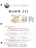 CUSTOM PUBLISHING HADM 211 READING PACKET 1993 PDF电子版封面