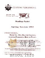 CUSTOM PUBLISHING ECON 326 PROFESSOR MCCLELLAND READINGS PACKET 1993 PDF电子版封面