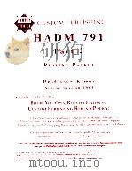 CUSTOM PUBLISHING HADM 791 PART 2 READING PACKET（1993 PDF版）
