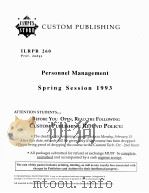 CUSTOM PUBLISHING ILRPR 260 PROF.JUDGE PERSONNEL MANAGEMENT（1993 PDF版）