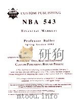 CUSTOM PUBLISHING NBA 543 FINANCIAL MARKETS（1993 PDF版）