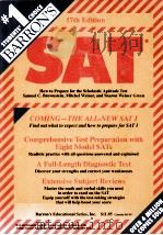 HOW TO PREPARE FOR THE SCHOLASTIC APTITUDE TEST SAT SEVENTEENTH EDITION 1991 PDF电子版封面 0812016335