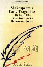 SHAKESARE'S EARLY TRAGEDIES 1990 PDF电子版封面 0333424891 NEIL TAYLOR