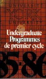 UNDERGRADUATE ROGRANMES DE PREMIER CYCLE PDF电子版封面