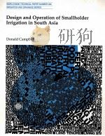 DESIGN AND OPERATION OF SMALLHOLDER IRRIGATION IN SOUTH ASIA（ PDF版）