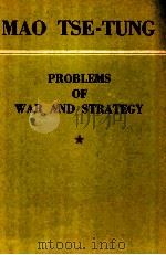 MAO TSE TUNG PROBLEMS OF WAR AND STRATEGY PDF电子版封面