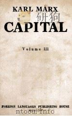 KARL MARXCAPITAL VOLUME III PDF电子版封面