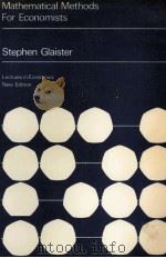 MATHEMATICAL METHODS FOR ECONOMISTS（1972 PDF版）