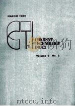 CURRENT TECHNOLOGY INDEX VOLUME 6 NO.3 1986 PDF电子版封面