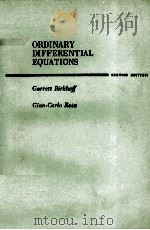 ORDINARY DIFFERENTIAL EQUATIONS SECOND EDITION 1969 PDF电子版封面