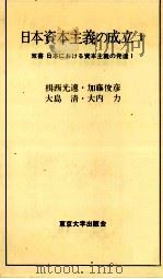 日本資本主義の成立Ⅰ 1984 PDF电子版封面 楫西光速,加藤俊彦,大島清,大内力