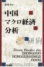中国マクロ経済分析 1989 PDF电子版封面 張風波