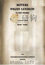 MEYERS MEUES LEXIKON IN ACHT B?NDEN VIERTER BAND（1962 PDF版）