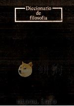 DICCIONARIO DE FILOSOFíA 1980 PDF电子版封面