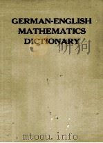 GERMAN ENGLISH MATHEMATICS DICTIONARY PDF电子版封面 CHARLES HYMAN