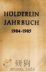 H?LDERLIN JAHRBUCH（1986 PDF版）