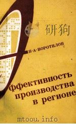 ФФЕКТИВНОСТЬ ПРОИЗВОДСТВА В РЕГИОНЕ 1985 PDF电子版封面 В.А.ВОРОТИЛОВ