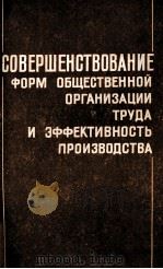 СОВЕРШЕНСТВОВАНИЕ ФОРМ ОБЩЕСТВЕННОЙ ОРГАНИЗАЦИИ ТРУДА И ЗФФЕКТИВНОСИТЬ ПРОИЗВОДСТВА 1981 PDF电子版封面