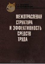 МЕЖОТРАСЛЕВАЯ СТРУКТУРА И ЗФФЕКТИВНОСТЬ СРЕДСТВ ТРУДА   1984  PDF电子版封面    Н.А.МЕЛЬНИЧУК Е.Ю.БОЛХОВИТИНОВ 
