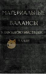 МАТЕРИАЛЬНЫЕ БАЛАНСЫ В НАРОДНОХОЗЯЙСТВЕННОМ ПЛАНЕ（1960 PDF版）