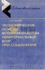 ЭКОНОМИЧЕСКИЕ ОСНОВЫ ВОСПРОИЗВОДСТВА НЕМАТЕРИАЛЬНЫХ БЛАГ ПРИ СОЦИАЛИЗМЕ（1983 PDF版）