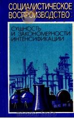 СОЦИАЛИСТИЧЕСКОЕ ВОСПРОИЗВОДСТВО: СУЩНОСТЬ И ЗАКОНОМЕРНОСТИ ИНТЕНСИФИКАЦИИ 1987 PDF电子版封面