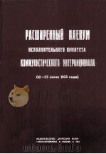 РАСШИРЕННЫЙ ПЛЕНУМ ИСПОЛНИТЕЛЬНОГО КОМИТЕТА КОММУНИСТИЧЕСКОГО ИНТЕРНАЦИОНАЛА 1923 PDF电子版封面