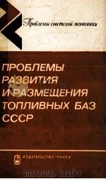 ПРОБЛЕМЫ РАЗВИТИЯ И РАЗМЕЩЕНИЯ ТОПЛИВНЫХ БАЗ СССР 1982 PDF电子版封面