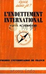 L'ENDETTEMENT INTERNATIONAL 1989 PDF电子版封面 PAWEL H.DEMBIN SKI