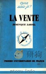 LA VENTE 1984 PDF电子版封面 DOMINIQUE XADEL
