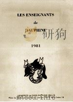 LES ENSEIGNANTS DE DAUPHINE 1981 PDF电子版封面