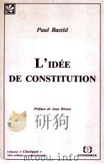 L'IDéE DE CONSTITUTION PDF电子版封面 RPéFACE DE JEAN RIVERO