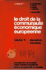LE DROIT DE LA COMMUNAUTE ECONO9IQUE EUROPEENNE VOLUME 11 1981 PDF电子版封面 A.SACCHETTINI