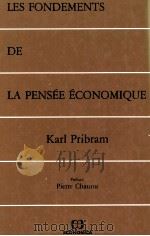 LES FONDEMENTS DE LA PENSéE éCONOMIQUE 1986 PDF电子版封面