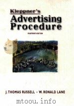 KLEPPNER'S ADDVERTISING PROCEDURE FOURTEENTH EDITION 1999 PDF电子版封面 0139085750