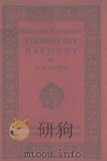 Additional Exercises to Elementary Harmony（1926 PDF版）