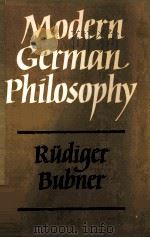 MODERN GERMAN PHILOSOPHY（1981 PDF版）