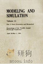 MODELING AND SIMULATION VOLUME 12 PART 3（ PDF版）