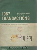 31st Annual Meeting of the american association of cost engineers（1987 PDF版）